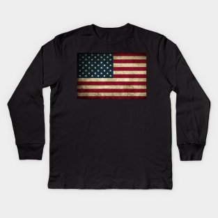 Vintage American flag Kids Long Sleeve T-Shirt